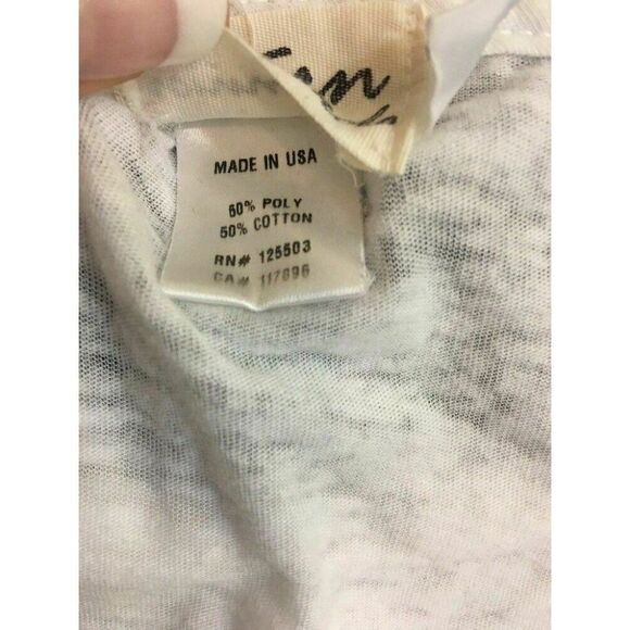 torn by ronny kobo Short Sleeve top T Shirt White Brown Leopard Print Small - Picture 8 of 8